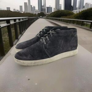 Rag & Bone Men's Kent Suede Desert Boots US 11 Dark Gray Chukka Boot Sneakers
